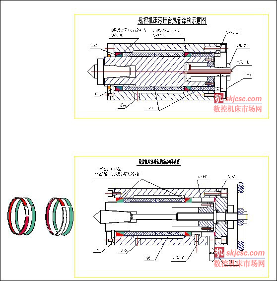 数控车床液压回转油缸结构图分享展示