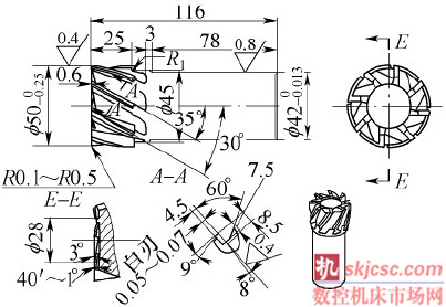 国产硬质合金螺旋立铣刀在加工中心上的应用